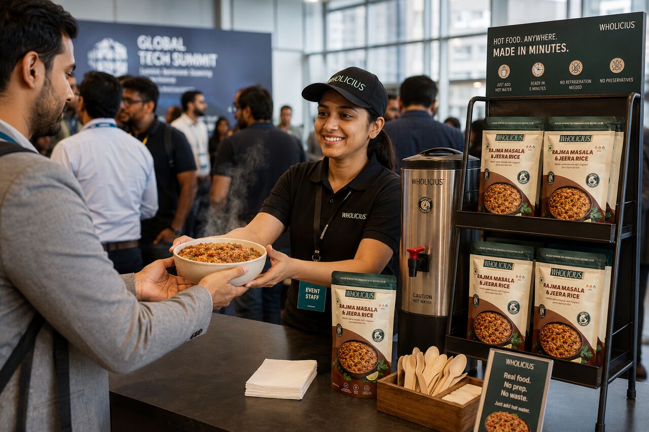 Serving meals at a conference